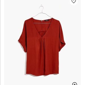 Madewell Rhyme Top in Burnished Mahogany NWT Small